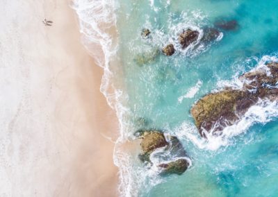 BLEACHED WHITE SAND BEACHES
